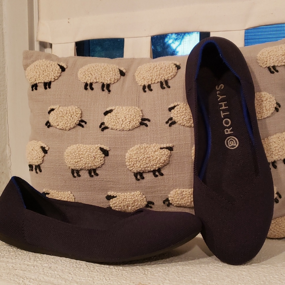 Rothy's flats, Navy, worn once